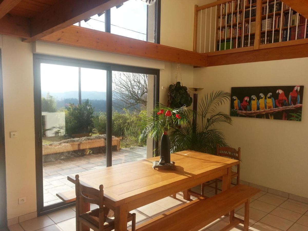 Maison sur la colline cheminée WIFI proche Thermes Aubin  Extérieur photo
